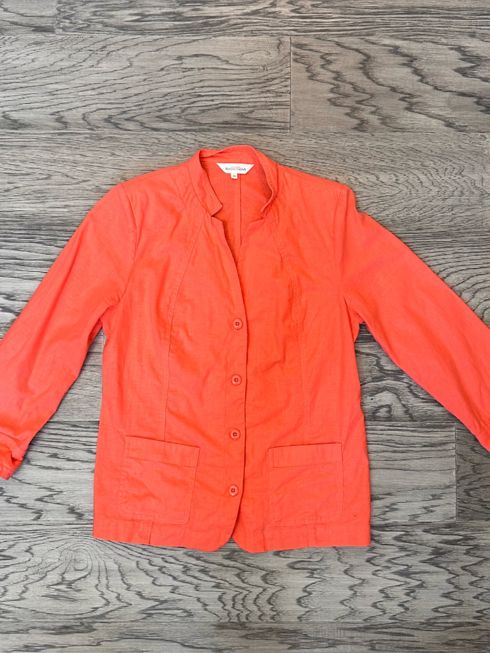 Northern Reflections Bright Orange Linen mix Women's Blazer